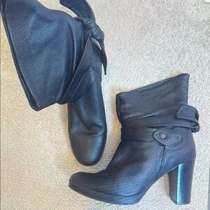 Black Leather Ankle Boots